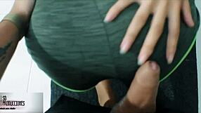 Couldn't Resist Latina Stepsister in Tight Pants. Bent Over for Deep Doggy Creampie.