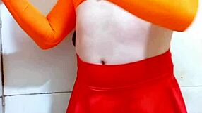 Carol cross shows off her ass in panties and lingerie