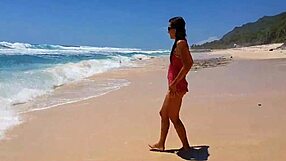 My Sandy Ass And Red Butt Plug At Paradise Beach