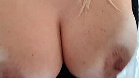 Natural big tits in double penetration scene