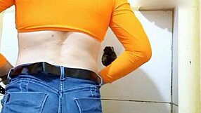 Carol cross shows off her ass in panties and lingerie