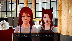 my new family game episode with big tits brunette teen and milf, exploring big ass and small tits