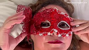 Dominatrix Mistress April Commands Passionate Lesbian Slave Kissing