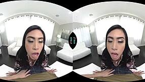 Ember Snow toys her tight pussy in solo reality