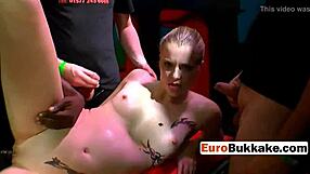 watch this euro babe get banged by horny strangers?