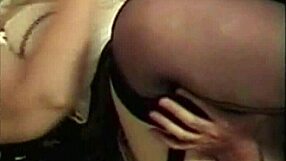 Whoa, this french maid in leggings and nylon outfit gets her fat bbw pussy licked out!