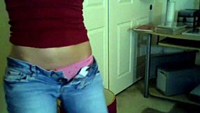 Naughty blonde teen tapes herself teasing with cute natural tits