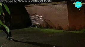 cracky shows her natural tits outdoors