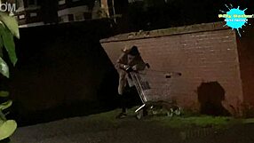 cracky shows her natural tits outdoors