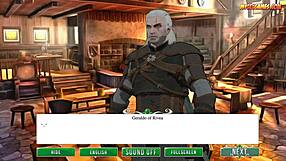 in the game, the witch grants a fuck wish with blowjob and sex