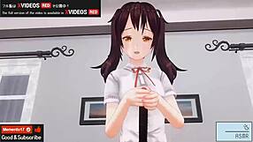 uncensored japanese hentai with mind-blowing handjob and blowjob asmr