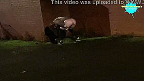 cracky shows her natural tits outdoors