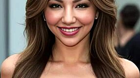 Watch Thalia moan as she squeezes her natural tits?