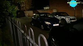 cracky shows her natural tits outdoors