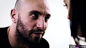 Brunette Teen 18+ Whitney Wright Slobbers On Two Hard Cocks