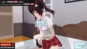 uncensored japanese hentai with mind-blowing handjob and blowjob asmr