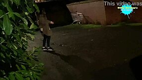 cracky shows her natural tits outdoors