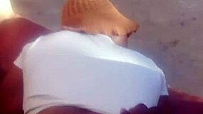 Ebony Amateur Fucking By The Door.