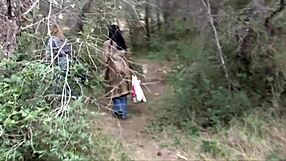 Busty Spanish couple relaxes in the park