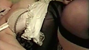 Whoa, this french maid in leggings and nylon outfit gets her fat bbw pussy licked out!