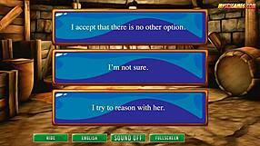 in the game, the witch grants a fuck wish with blowjob and sex