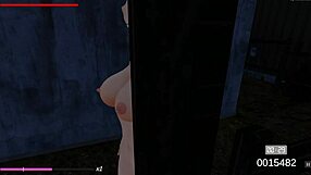 Japanisches Mädchen nackt auf öffentlicher Straße