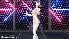 Mmd raiden mei shakes it in chinese dress, submitted by ltdend.