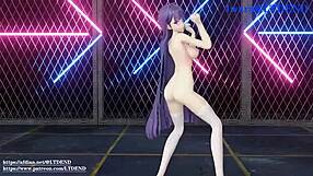 Mmd raiden mei shakes it in chinese dress, submitted by ltdend.