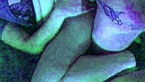 redhead milf with big tits takes monster cock in neon lights