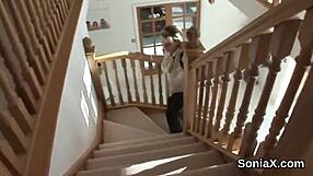 cheating english milf sonia unveils her huge boobs in lingerie