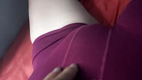 stepbrother asks to enter stepsister's bed and admires her figure