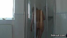 cheating english milf sonia unveils her huge boobs in lingerie