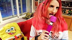 gemma gomory transforms into sexy harley quinn for cum play