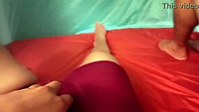 stepbrother asks to enter stepsister's bed and admires her figure