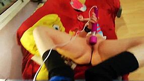 gemma gomory transforms into sexy harley quinn for cum play