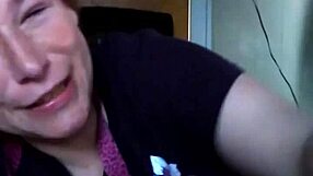 Girlfriend's blowjob contrasts with friend's watching