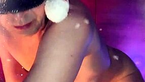 Winter nude masturbation in snow