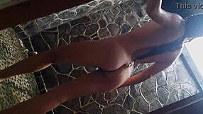 Voyeur Catches Girlfriend in Steamy Summer Shower Scene