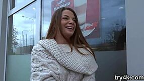 sweet cutie gives a deepthroat blowjob in pov, then her soft vagina gets nailed hard.