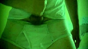 Gay fetish video of huge cock in wet panties, alejandro mistral masturbates solo