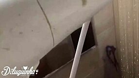 Caught The Tattooed Brunette Bathing