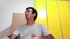 i'm doing strip tease taking off black sexy open panties and white blouse showing my big 25cm milk dick squirting