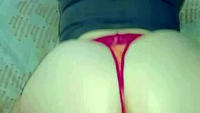 pretty shaved girl bent over in interracial scene