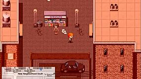 Blonde Teen Masturbates with Porn Magazine in Game