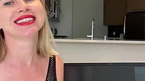 blonde milf rates powerful dick like pine tree with dirty talk