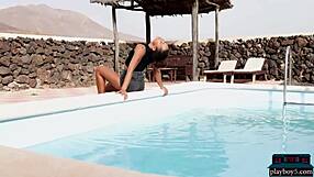 Tiny Tits Ebony Teen Model Agatha Strips for Playboy in Hot Reveal