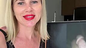 blonde milf rates powerful dick like pine tree with dirty talk