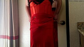 Fat Gay Crossdresser Rips Clothes in Intense Hotel Striptease