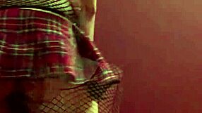 Sexy Blonde In Kinky Outfit Swallows Jizz Load