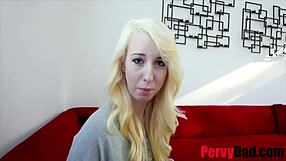 Opportunist Skinny Babe Sucks and Fucks Horny Old Man Daily!